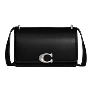 COACH Bandit 18 Small Leather Crossbody Bag with C-Clasp Closure for Women