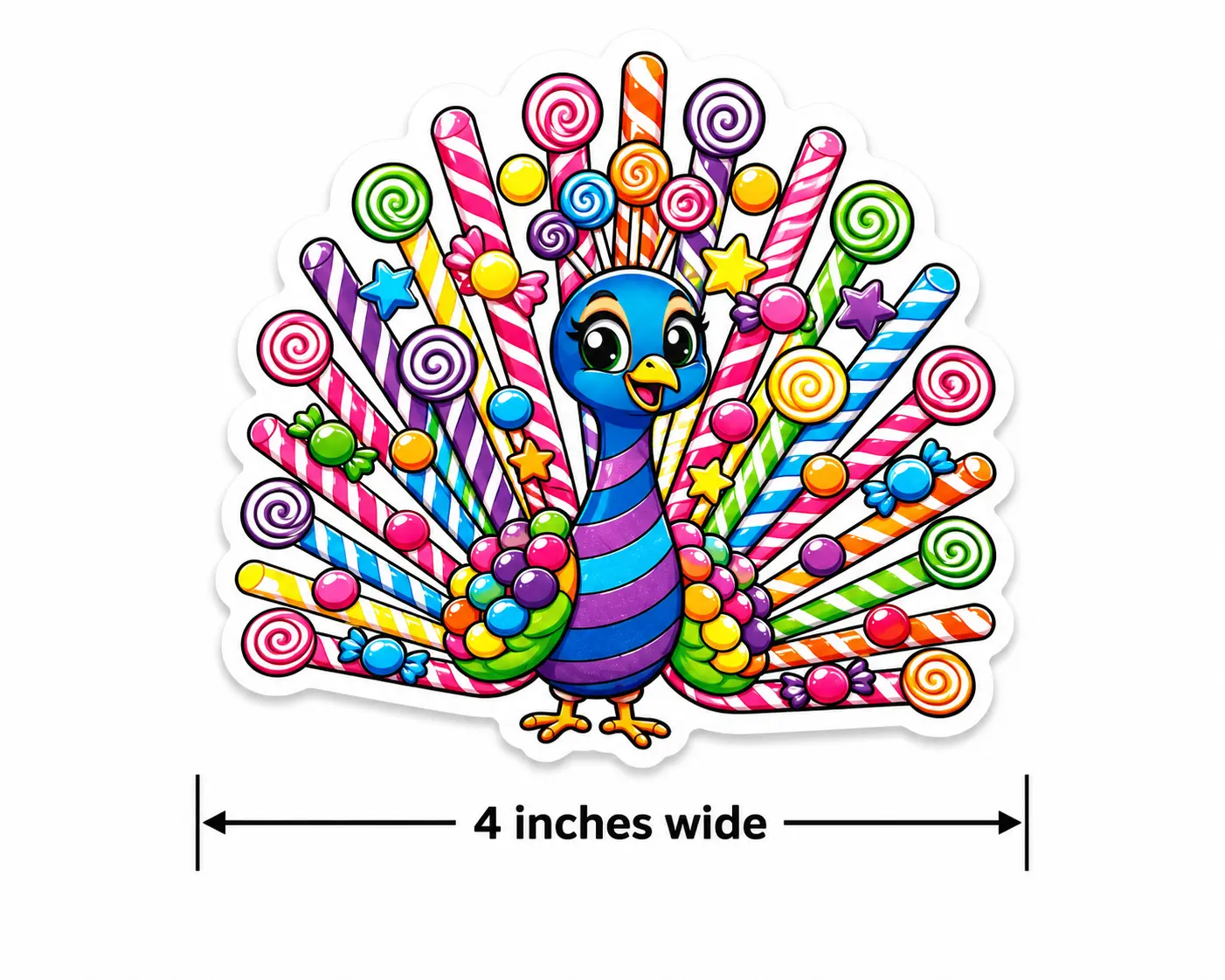 Peacock- Edible Animals Sticker