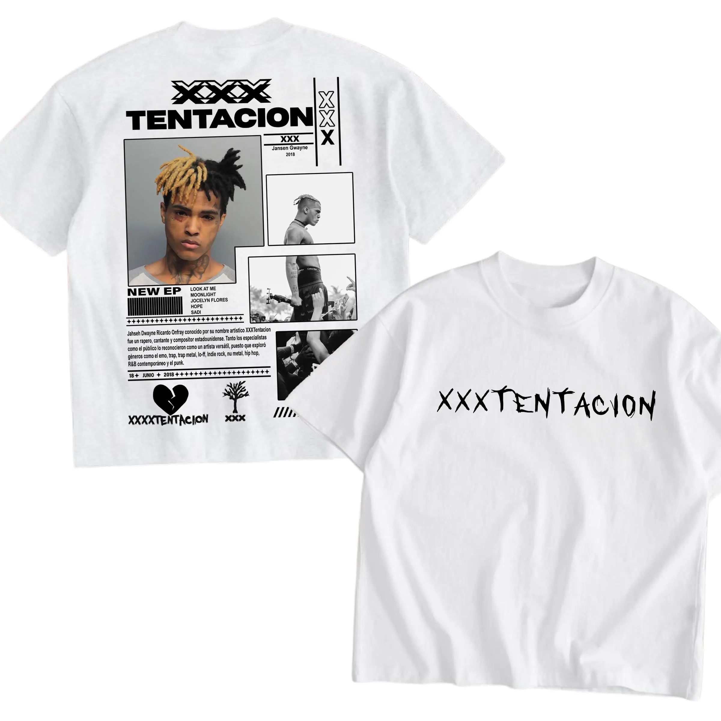 Hiphop Rapper Vintage Tee, Retro Xxxtentacion Shirt, Rapper Tee, Music Shirt, Rip, Gift For Fan, Menswear Womenwear