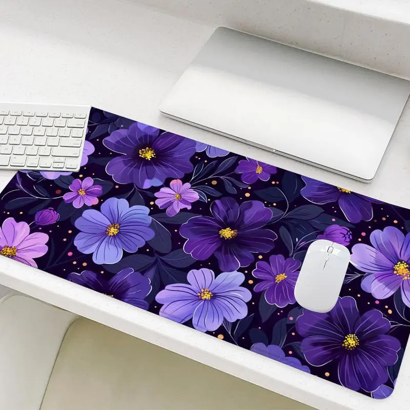 Floral Pattern Mouse Pad, Rectangle Gaming Mouse Pad, Office Desk Keyboard Mat for Home Office Game Room Desk, Desk Accessories, Gaming Desk Accessory