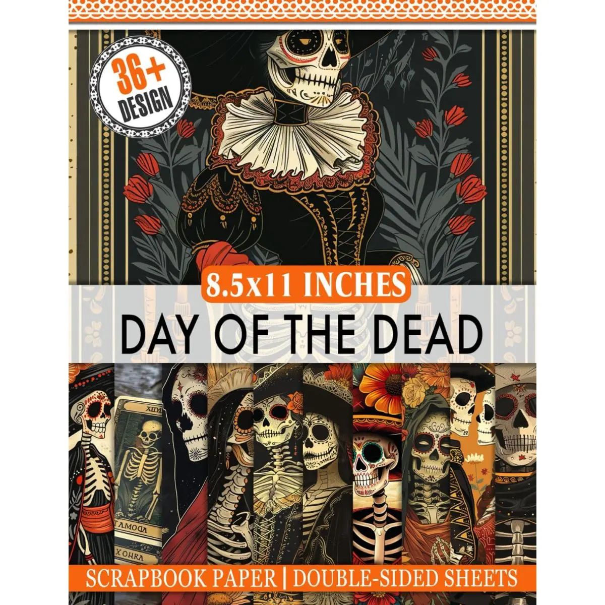 Day Of The Dead Scrapbook Paper: Colorful Papel Picado Patterns for Crafting, Scrapbooking, and DIY Projects Paperback – Large Print, July 5, 2024