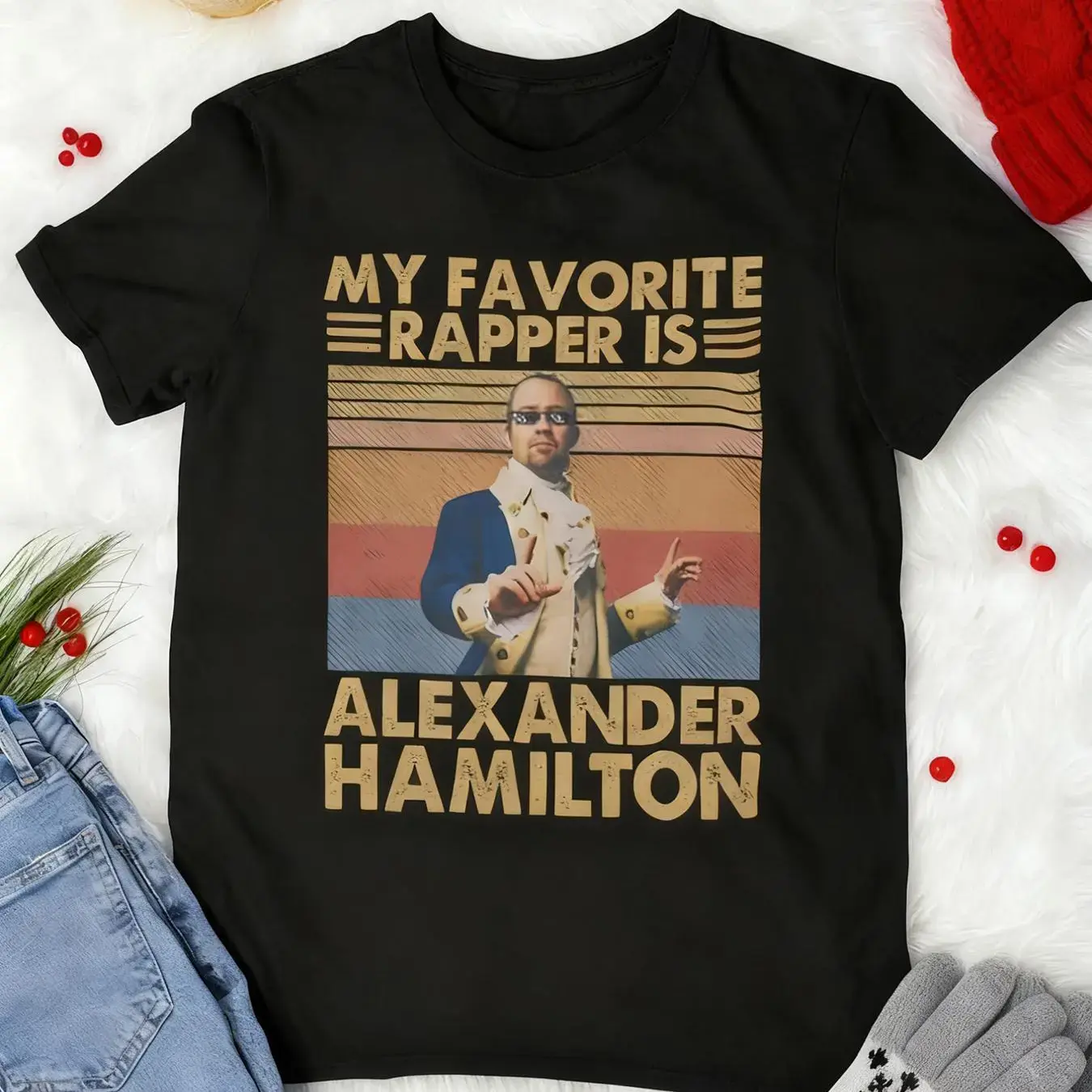 Alexander Hamilton Vintage T-Shirt, Hamilton Fan Exclusive, Korean Loose Fit Casual Top, Women's Fun Daily Wear, Musical Star Tee, Retro Historical Meme Shirt, Perfect for Broadway Fans & History Buffs