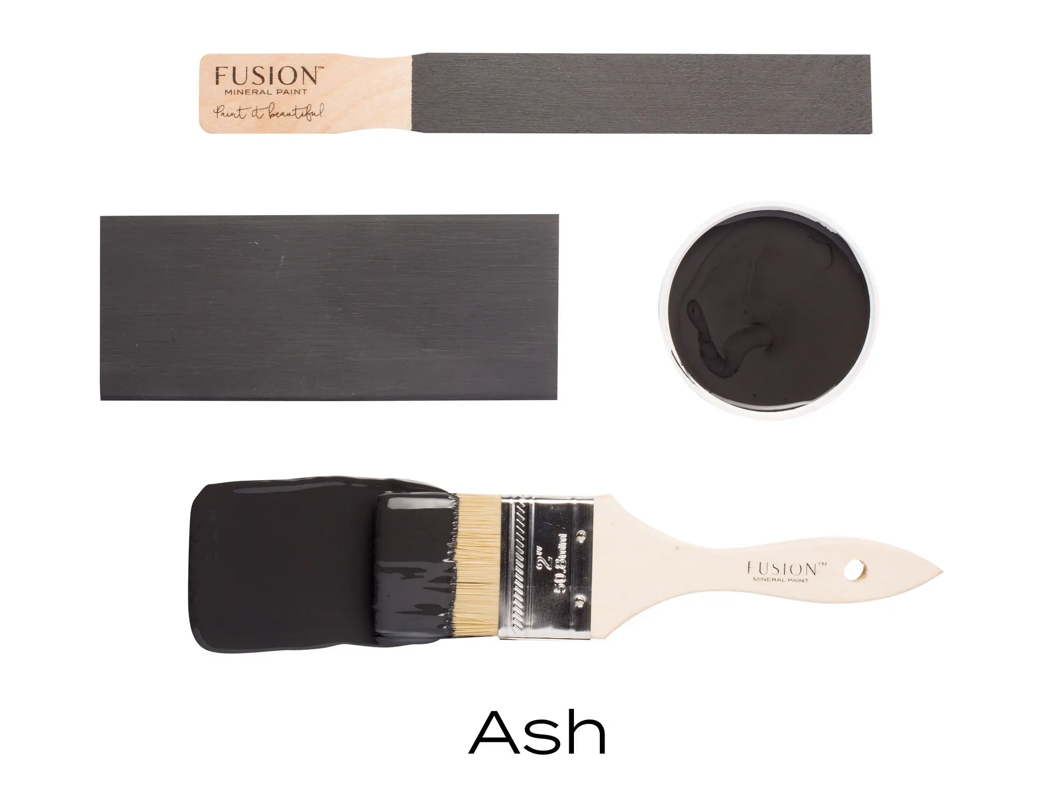 Fusion Mineral Paint + Color: Ash + Acrylic Resin Paint + Built in Top Coat