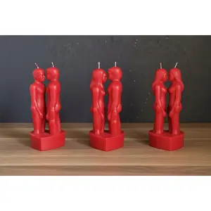 Couple Candle – Face to Face Ritual for Love & Truth Decor Light Ornaments Decoration Gift Handcrafted