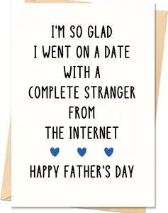 Fathers Day Card Gifts for Husband,Fathers Day Card Gifts from Wife,Funny Father'S Day Cards Gifts Decorations for Husband Boyfriend Smithtuy