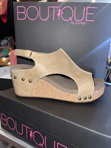 Corky Wedge taupe Carley