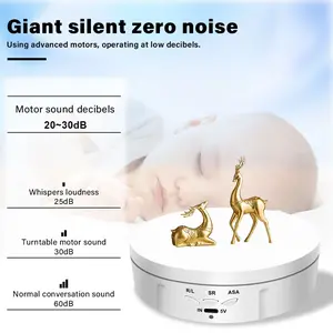 Motorized Photography Rotating Display Stand, 90/180/360 Degree Turntable for Product Photography, Ideal for Showcase & Marketing