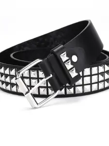 Unisex Punk Metal Pyramid Belt, Rhinestone Studs Waistband, Universal Fit Jeans Strap, Party Decoration Gift, Style