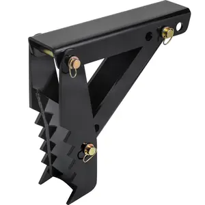 【fathersdaygift】VEVOR 18\" Backhoe Thumb, 1/2\" Teeth Thickness Heavy Duty Excavator Thumb, Black Steel Weld On Thumb Attachments with 12mm Bolt-On Design Adjustable Mechanical Thumb for Backhoe/Excavator