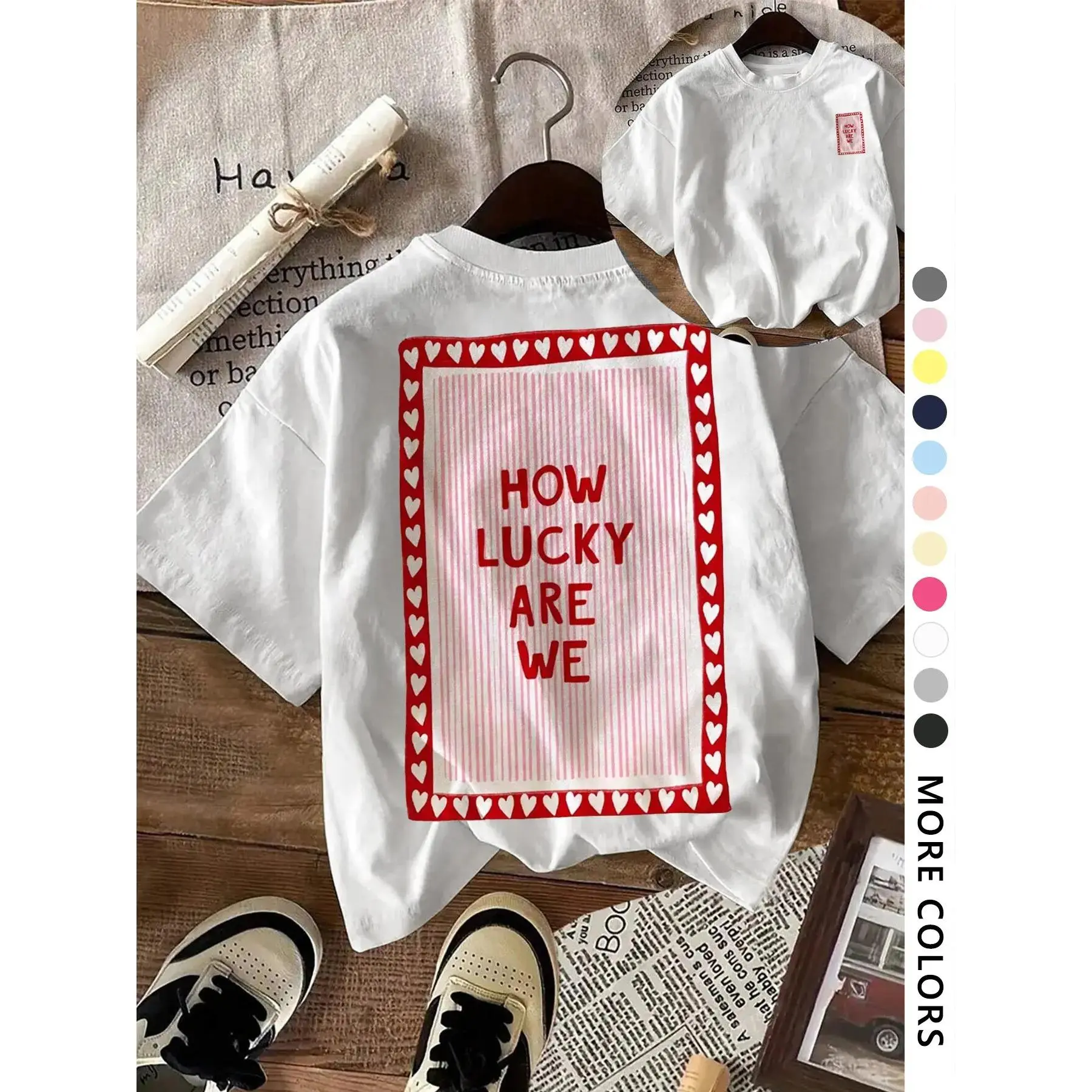 Youthful Fashion Graphic Print Unisex Crew Neck Tee, Women Comfortable Loose‑Fit Short‑Sleeve Top, Versatile All‑Season Casual Beachwear Streetwear Outfit for Men Women Teens