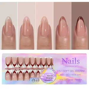 Glossy French Tips 150Pcs - High-Quality Glossy Finish for Versatile Use in Various Settings