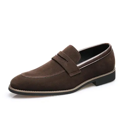 Men's Business Style Solid Color Slip on Loafer, Fashionable Pointed Toe Dress Shoes for Work Office, Male All-match Commuter Shoes for Daily Wear Footwear, Slip on Loafers, Footwear Slipon