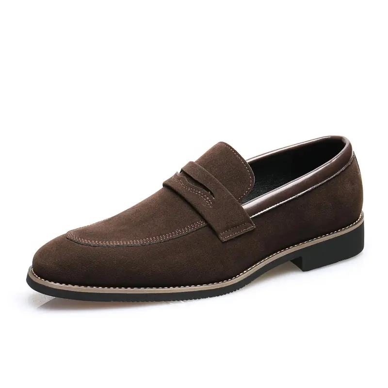Men's Business Style Solid Color Slip on Loafer, Fashionable Pointed Toe Dress Shoes for Work Office, Male All-match Commuter Shoes for Daily Wear Footwear, Slip on Loafers, Footwear Slipon