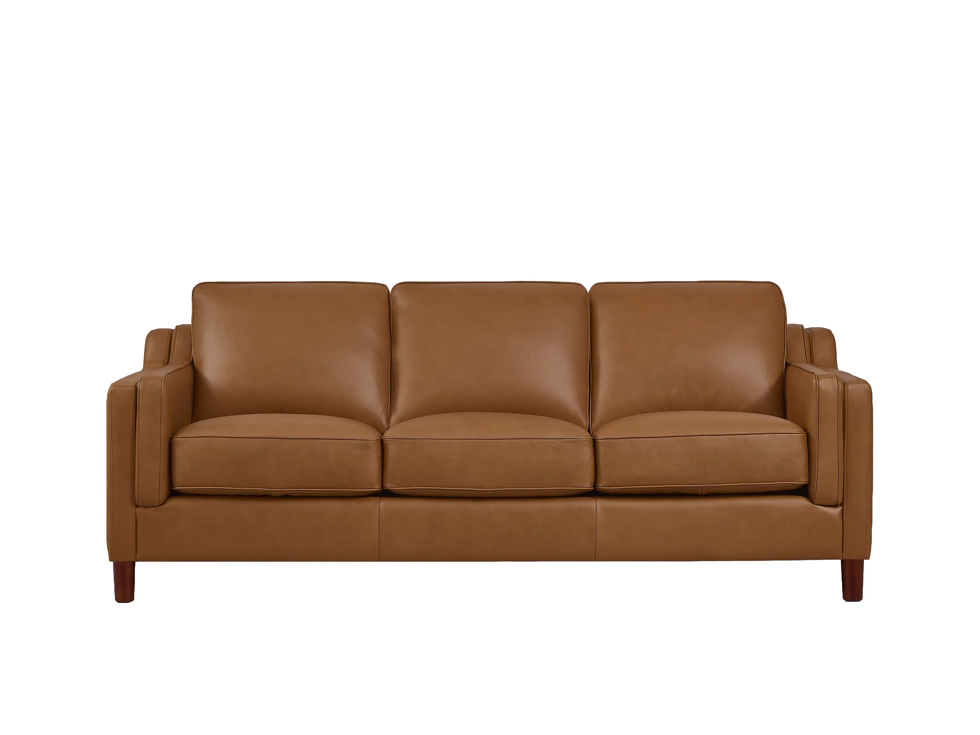 Hydeline Bella Leather Sofa in Cognac Color - Perfect for Your Home
