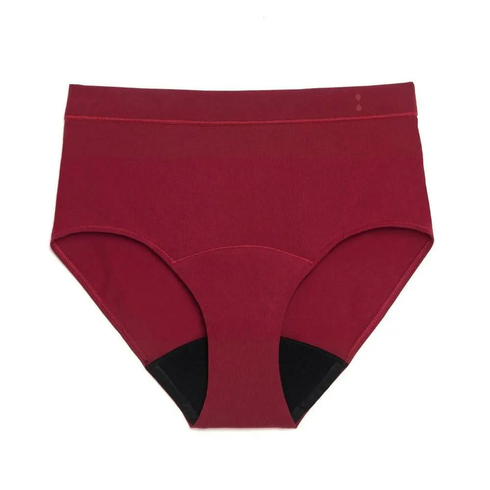 THINX Women's Thermal High-Waist Period Panties - Smooth Soft Cotton Seamless Briefs, Full Coverage, Absorbent Lined, Reusable, Breathable, Machine Washable, Comfortable, No Irritation, True Fit Everyday Bottoms