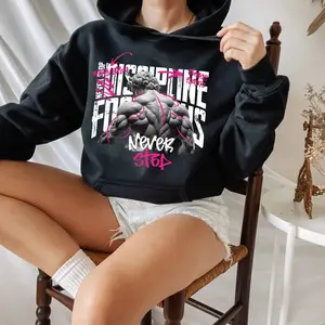 Never Stop Hoodie - Aesthetic Gym Motivation Chase Gains Bodybuilding Workout Tee