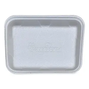 Gen  No. 4D 9.47 x 7.12 x 1.32 Meat Trays, White - Pack of 500