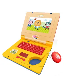 Kids Early Education Computer Learning Toy, Interactive Projection Mouse, Mini Laptop Light Music Educational Game, Requires Batteries, Learning Tablet