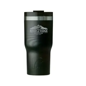 River 2 Ridge Branded 30oz RTIC Tumbler - Black Drinkware with Durable Design and Versatile Use - Cup