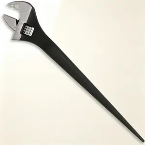 Adjustable Spud Wrench 16-Inch Construction Tool Heavy Duty Steel Reusable Adjustable Jaw for Pipe Fittings and Nuts