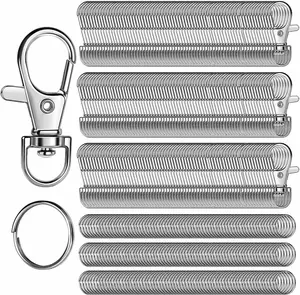 480PCS Lobster Claw Clasps and Key Rings, Keychain Making Kit - 240PCS Keychain Clips and 240PCS Key Chain Ring, Split Rings, for Key Chains, Crafts, Lanyard, Key, Jewelry Making