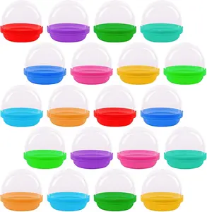 2" Capsules with Colored Lids, Set of 150, Small Containers for Mini Toys, Gifts, Jewelry, and Trinkets, Colorful Birthday Party Decorations, Goodie Bag Fillers for Boys and Girls