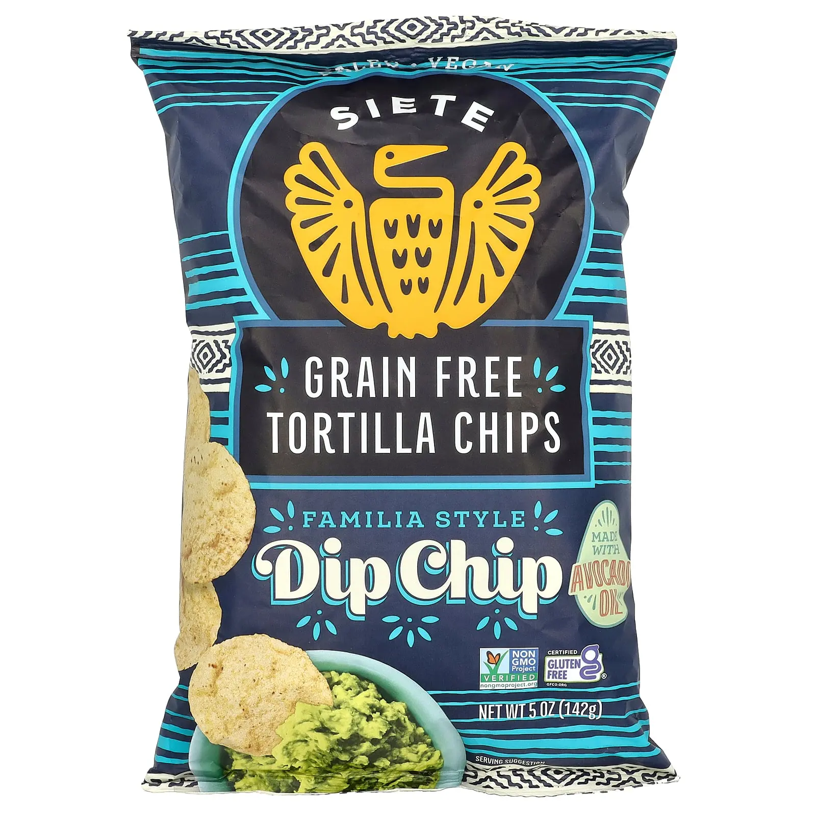 Siete Grain Free Tortilla Chips, Dip Chip, 5 oz (142 g) Siete Grain Free Tortilla Chips, Dip Chip, 5 oz (142 g)