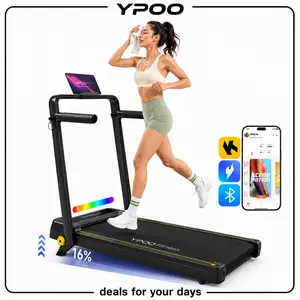 【DealsForYouDays】YPOO 16% Incline Walking Pad Treadmill,160 pounds girl treadmill,treadmills home,Remote Control for Home Office Walking & Jogging, Walking Pad Treadmills At home gym, Home Fitness Equipment,Portable Under Desk Treadmill for Small Spaces,s