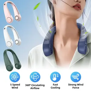 USB Portable Hanging Neck Fan Cooling Air Cooler Little Electric Air Conditioner