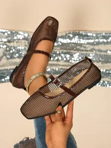 Women's Mesh Classic Ballet Flat Shoes, Breathable Casual Daily Wear, Comfortable Walking and Office Use, Fashion Design for Spring & Fall, Footwear
