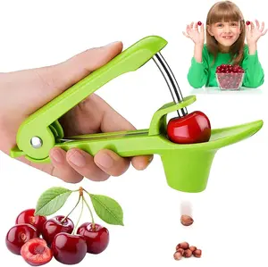 Heavy-Duty Cherry and Olive Pitter Corer Tool (Green) - TikTok Viral 2025, Ideal for Halloween Decoration 2024 Fruit Kitchen