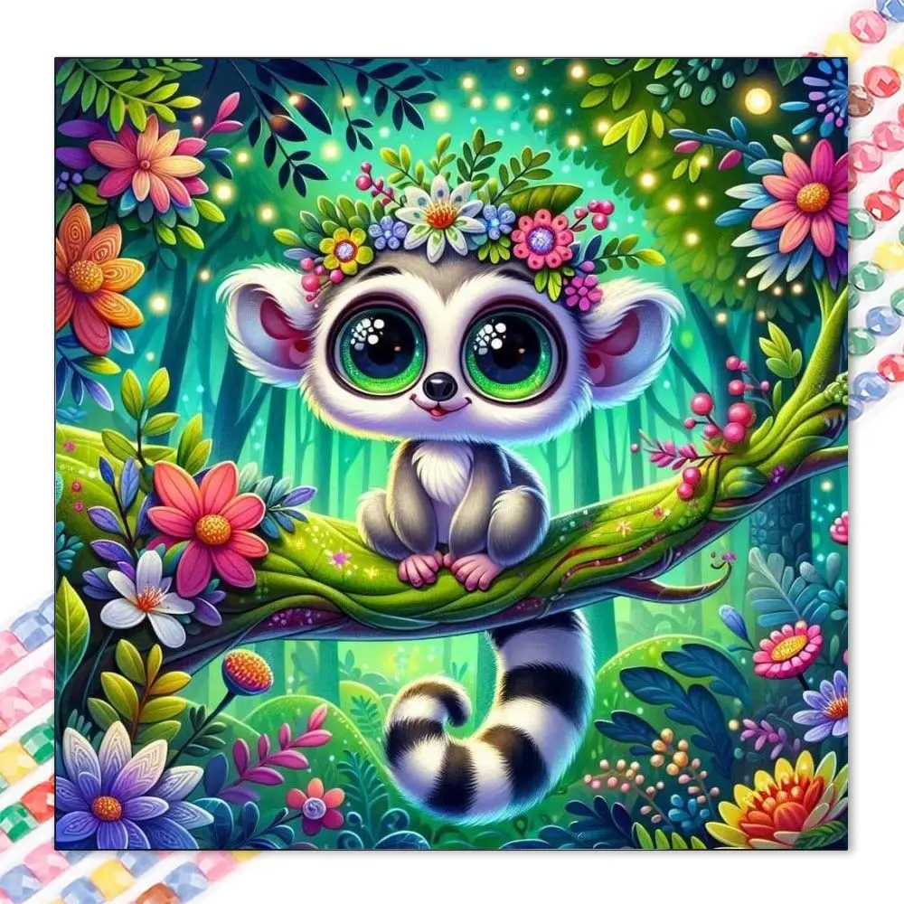 1 set of DIY diamond painting kit, 5D diamond art set, DIY decoration forest, flowers, branches. Mosaic, diamond art, DIY art home decor.