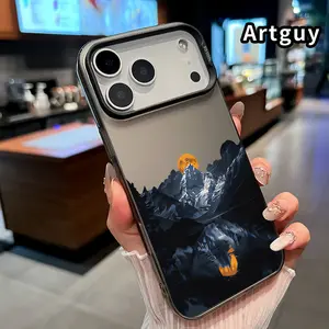 Mountain View Sunset Pattern Phone Case for iPhone 17 16 15 14 Pro Max Air E 13 12 11 XR XS Plus Shockproof Drop Protection Durable PC Smartphone Cover