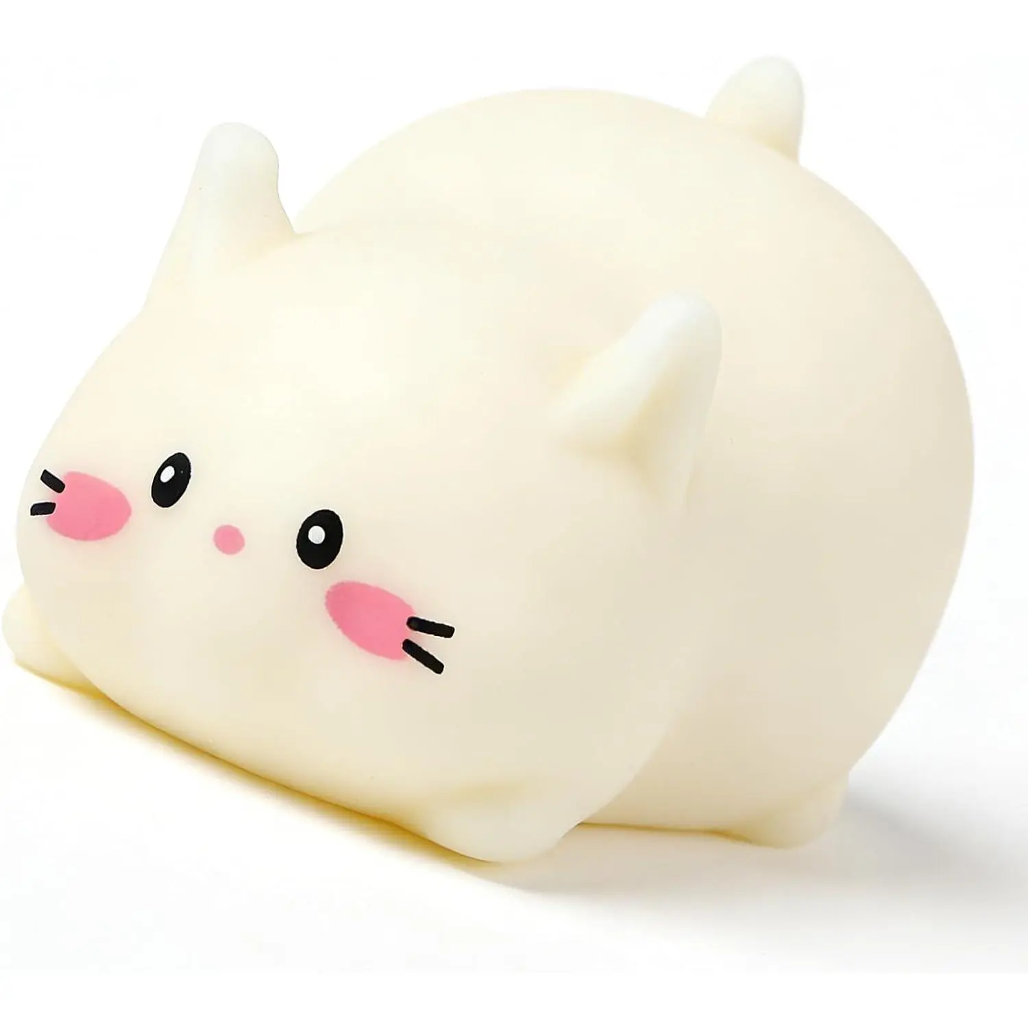 Cute Cat Squishy Toy, White, Soft Slow Rising Stress Ball, Sensory Fidget Toy for Anxiety Relief, Kawaii Animal Squeeze Toy for Adults miniature model