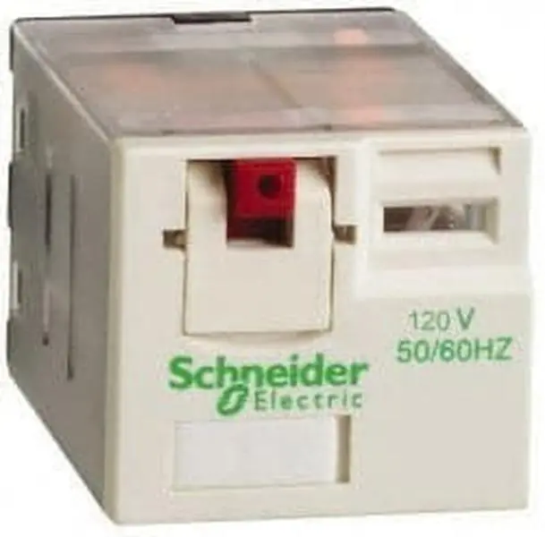 Schneider Electric 3,750 VA Power Rating, Electromechanical Plug-in General Purpose Relay 15 Amp at 250 VAC & 28 VDC, 4CO, 120 VAC RPM41F7