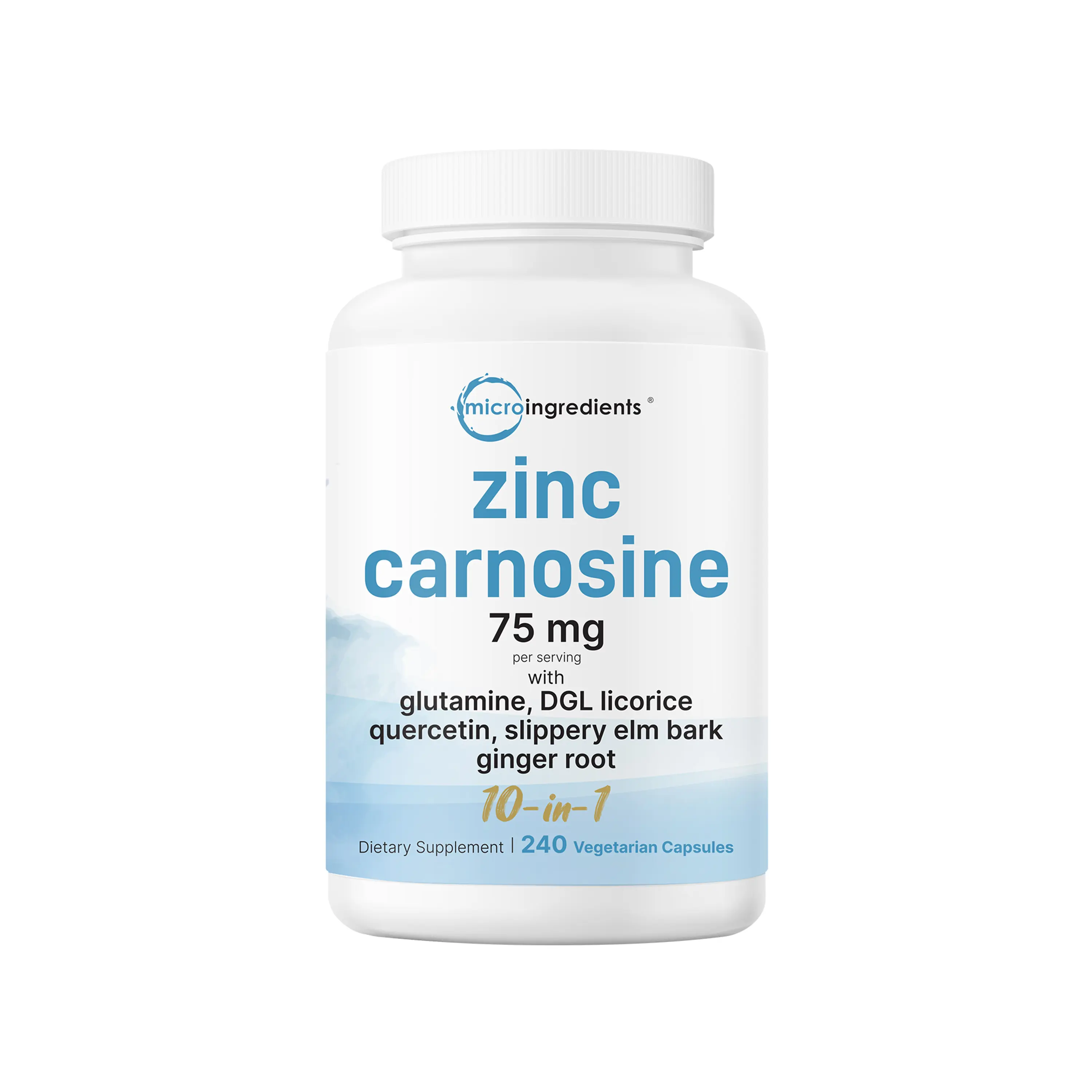 Micro Ingredients Zinc Carnosine 75mg, 240 Veggie Capsules Micro Ingredients Zinc Carnosine 75mg, 240 Veggie Capsules