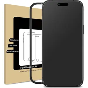 Matte Glass Screen Protector for iPhone 17 Pro (6.3 inch) Anti-Glare & Anti-Fingerprint Tempered Glass Clear Film, [Easy Installation Frame] Case Friendly, Bubble Free - Smooth as Silk