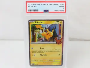 Pokémon Pikachu Trick or Trade Booster 2024 Cosmos Holo 018/091 PSA 9 Card
