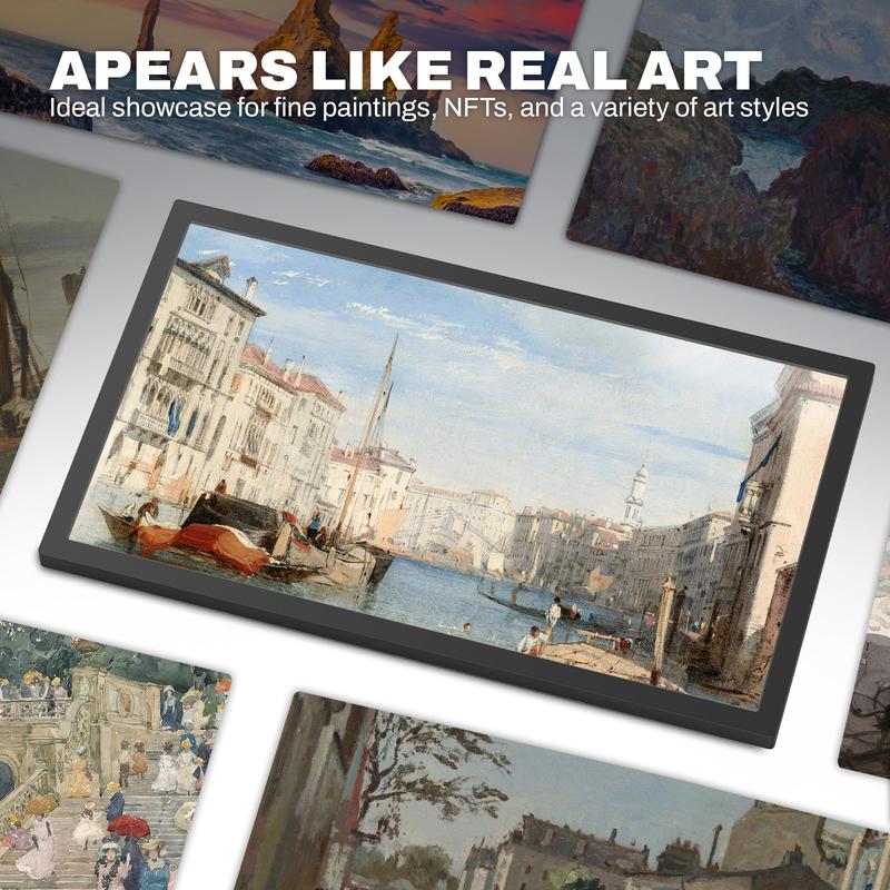 Arktronic Large Digital Picture Frame 27 inch 1920x1080 FHD IPS WiFi with Remote 64GB Storage Auto-Rotate Share via Apps Email USB Micro SD Black