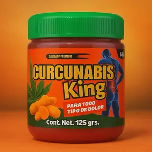 Curcunabis King Pain Relief Gel – Natural Formula with Turmeric & Hemp Extract – For All Types of Pain – Soothing Anti-Inflammatory Gel for Muscles & Joints – 125 g – Made in Mexico