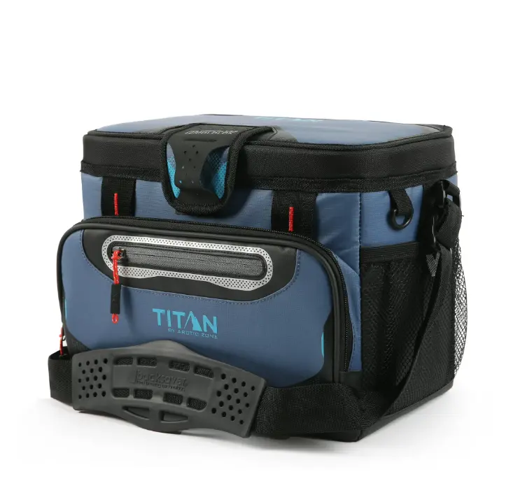 Titan by Arctic Zone Zipperless Soft Cooler Bag, 8 Qt, Holds 12 Cans, Ocean Blue Titan by Arctic Zone Zipperless Soft Cooler Bag, 8 Qt, Holds 12 Cans, Ocean Blue