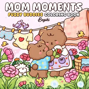 Mom Moments Fuzzy Buddies Coloring Book for Adults and Teens 40 Hand Drawn Illustrations for Relaxation and Mindfulness Maternal Bonds Fuzzy Characters