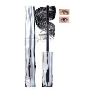 Iron Wand Mascara, Black Washable Metal Wand Waterproof Long Lasting Lash Extensions Threaded Mascara, 3D Curling Natural Length Slim Volume Steel Tube Eyelash