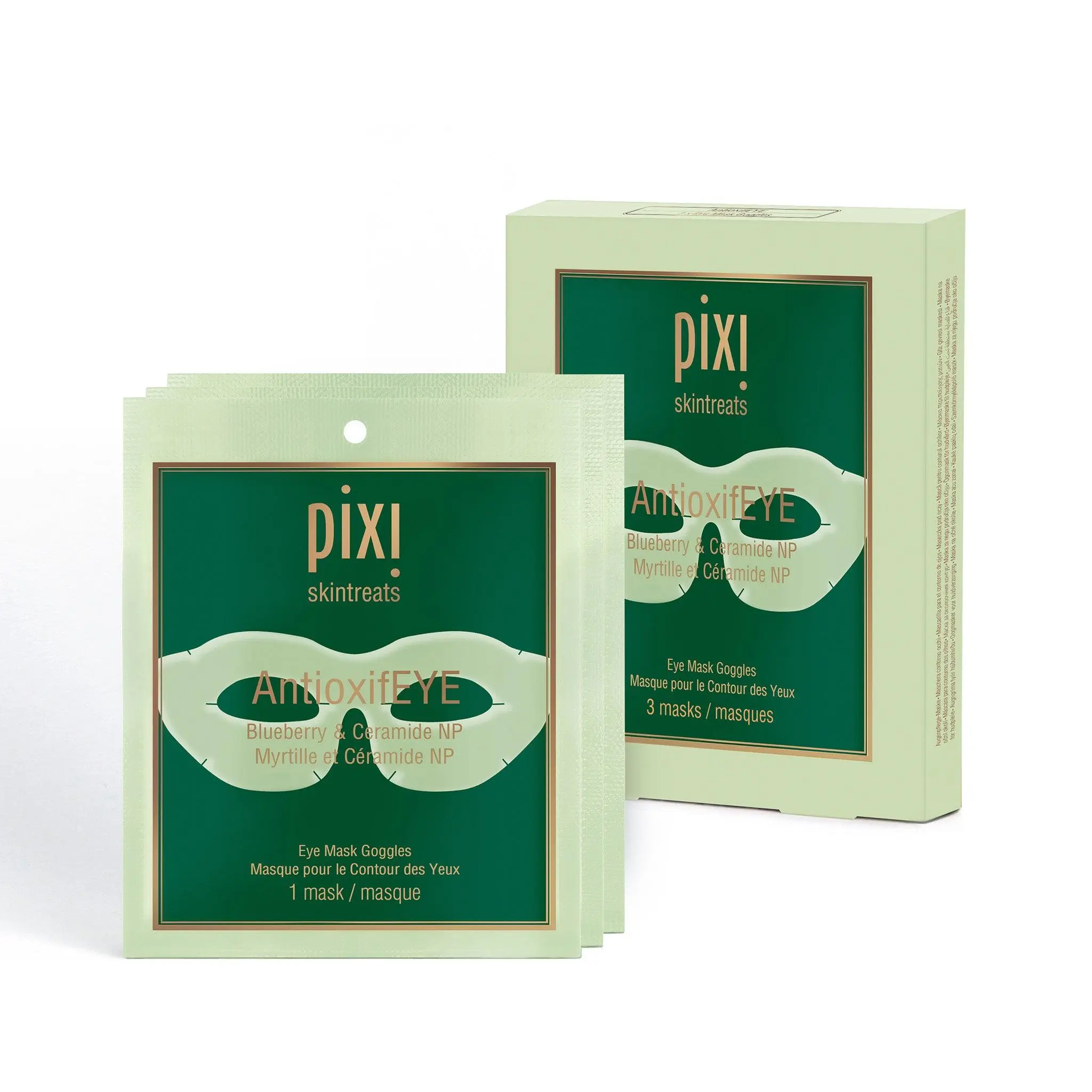 Pixi AntioxifEYE Contour Eye Treatment Mask Goggles, Vegan, Fragrance-Free, Cruelty-Free (Set of 3)