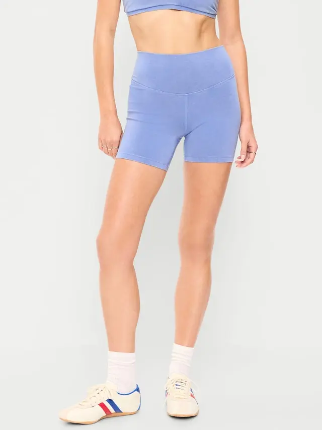 Old Navy Women's High-Waisted PowerChill Biker Shorts -- 5-inch inseam