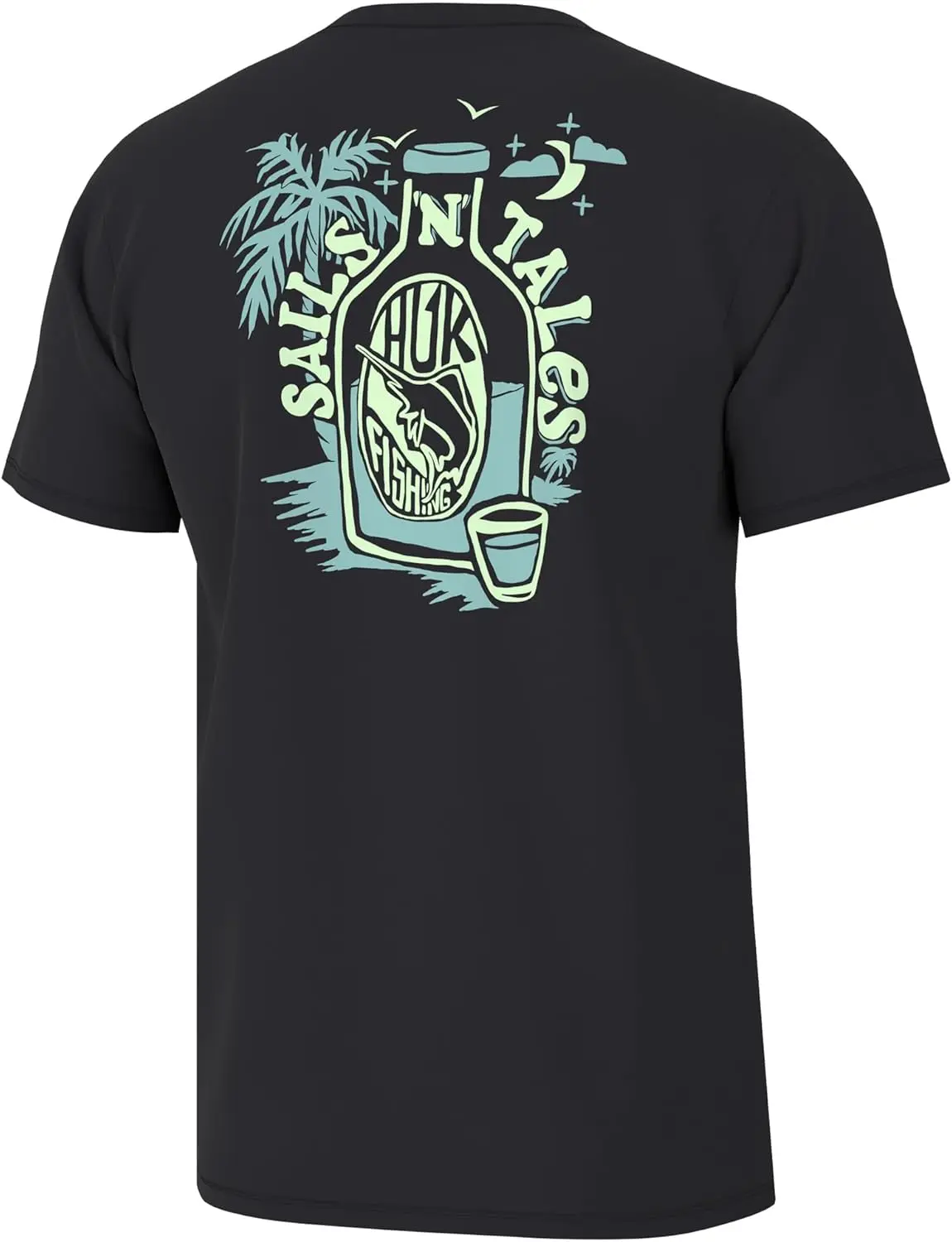 HUK Mens Fishing Graphic Tee, Performance Short Sleeve, Quick-Dry