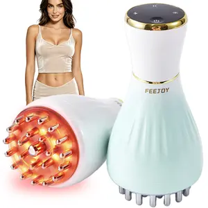 FEEJOY Handheld Meridian Massager with Red Light Heat Vibration Therapy Tool 4 Modes 12 Levels Adjustable Intensity,Multi-Mode Relaxing Tool for Self-Care,summervibes, Portable Muscle Relief for Shoulder Back Leg Waist #SummerWins #DealsForYouDays