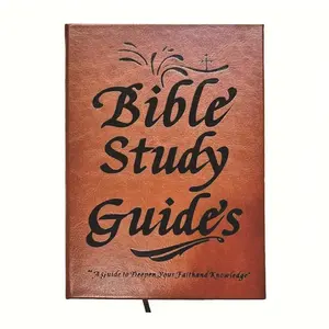 66-page Bible Devotional Guide, Daily Devotional JournalStrengthens Faith, Ideal for Personal Group Study andPrayer, Notebook,Christian Gift (A5, PU Leather Cover)