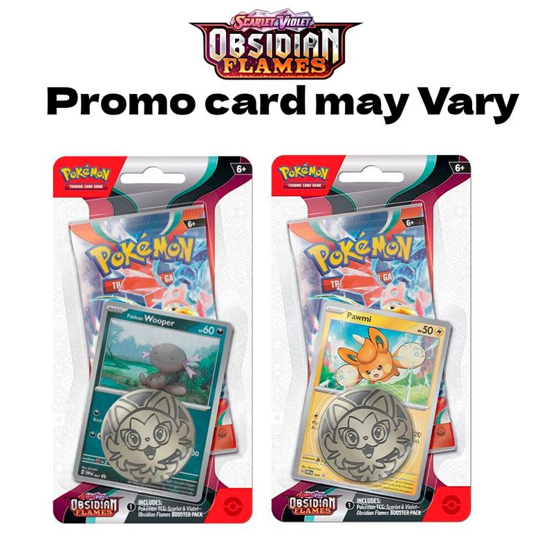 Pokemon Obsidian Flame Booster Pack Checklane Blister w/ Promo Card and Coin