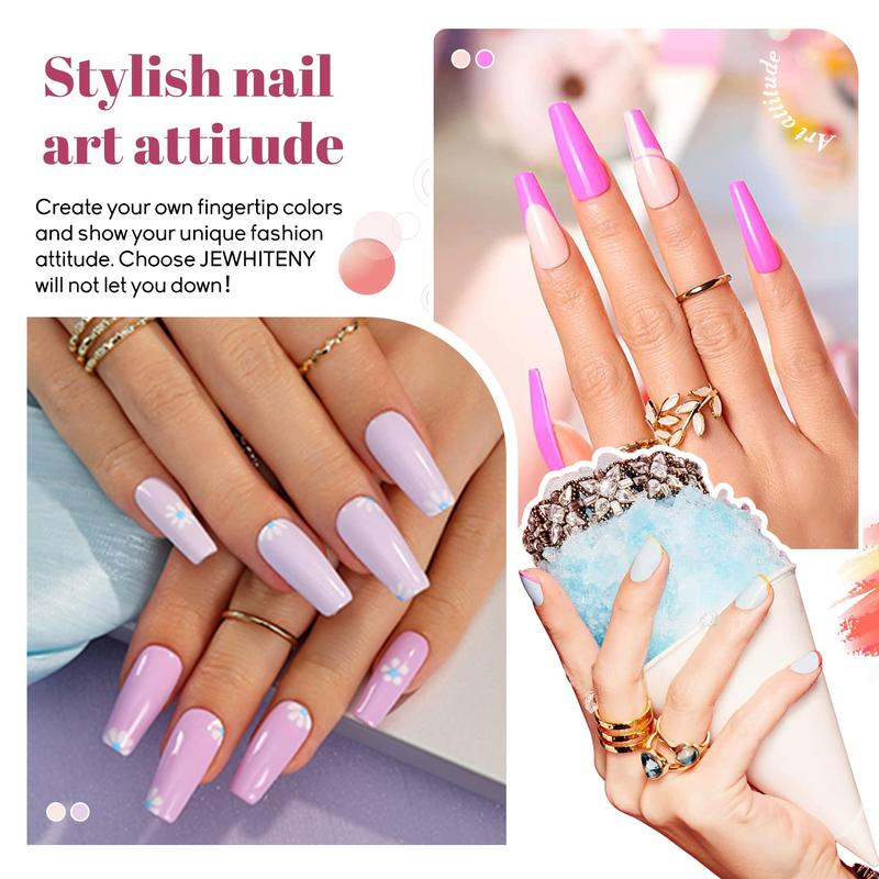 JEWHITENY 43PCS Gel Nail Polish Kit with U V Light 120W LED Nail Lamp 40 Colors Gel Nail Polish Set Manicure Tools All-In-One Nail Gel Kit